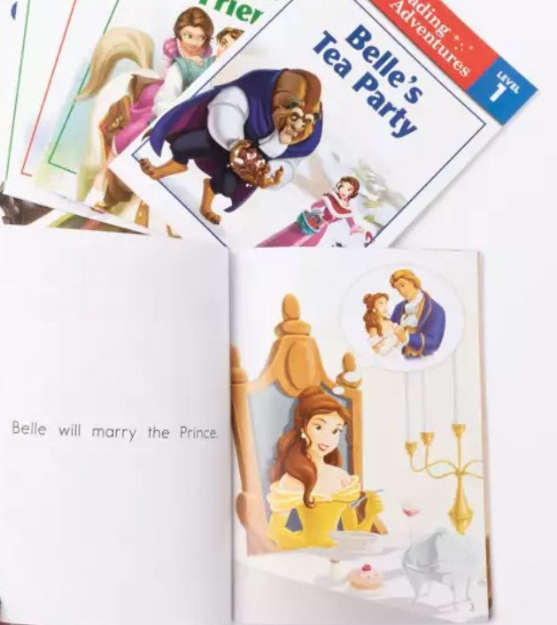 Reading Adventures Disney Princess Level 1 Box Set collection - 10 Books + 86 stickers