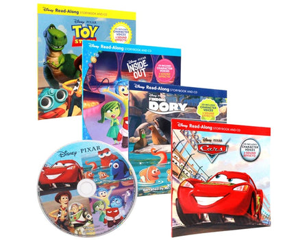 Disney Pixar Read-Along Storybook and CD Box Set - 4 Books + 1 CD