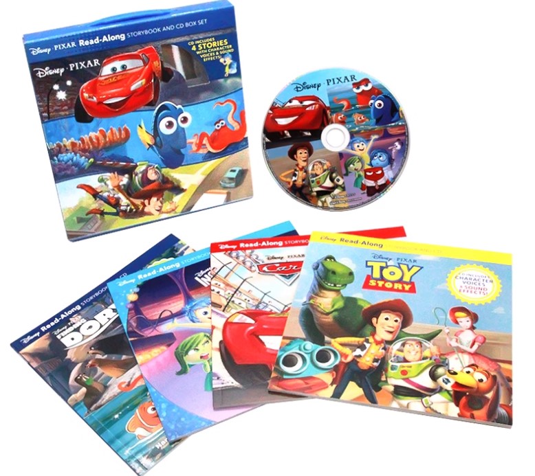 Disney Pixar Read-Along Storybook and CD Box Set - 4 Books + 1 CD