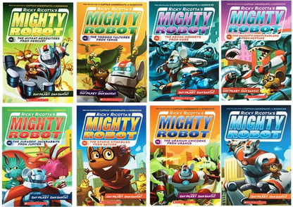 Ricky Ricotta's Mighty Robot collection - 8 Books( #1-8 FULL-COLOR )