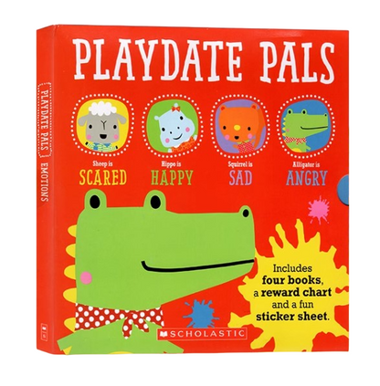 Playdate Pals Emotions Collection - 4 Books ( includes a reward chart & a fun sticker sheet )