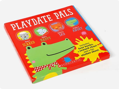 Playdate Pals Emotions Collection - 4 Books ( includes a reward chart & a fun sticker sheet )