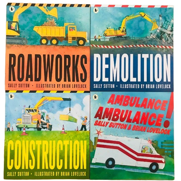 Working Vehicle Collection (Demolition, Construction, Roadworks & Ambulance)- 4 Books