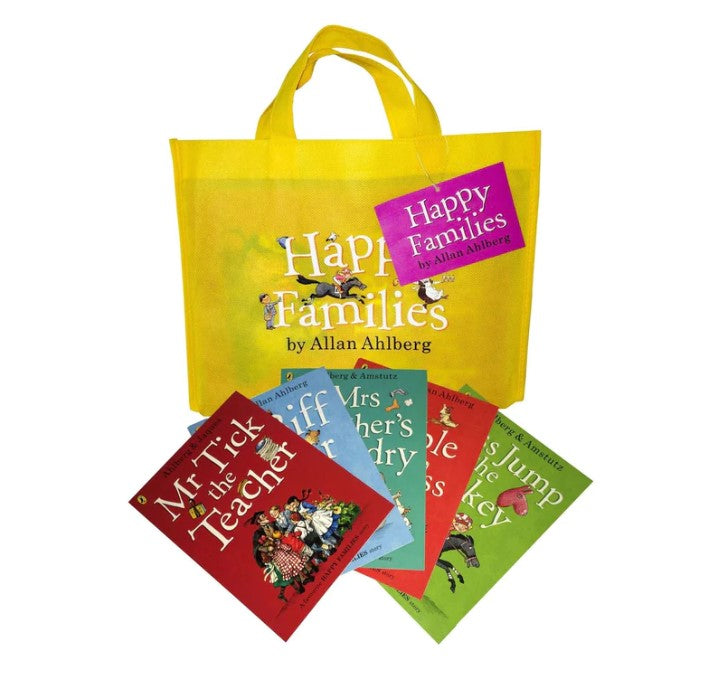 Happy Families Collection - 10 Books ( in a printed  woven bag )