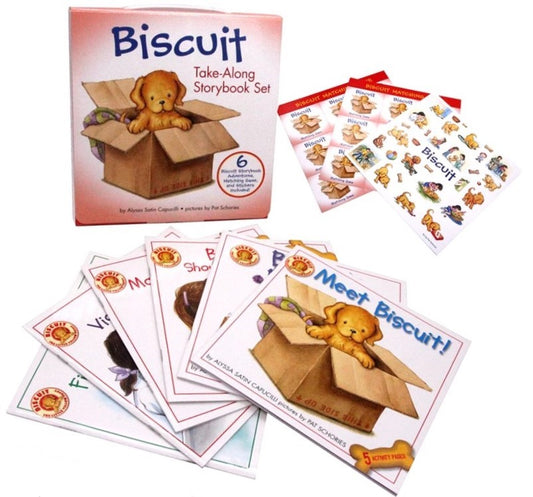 Biscuit Take-Along Story Set - 6 Books (Matching Game and Sickers included)