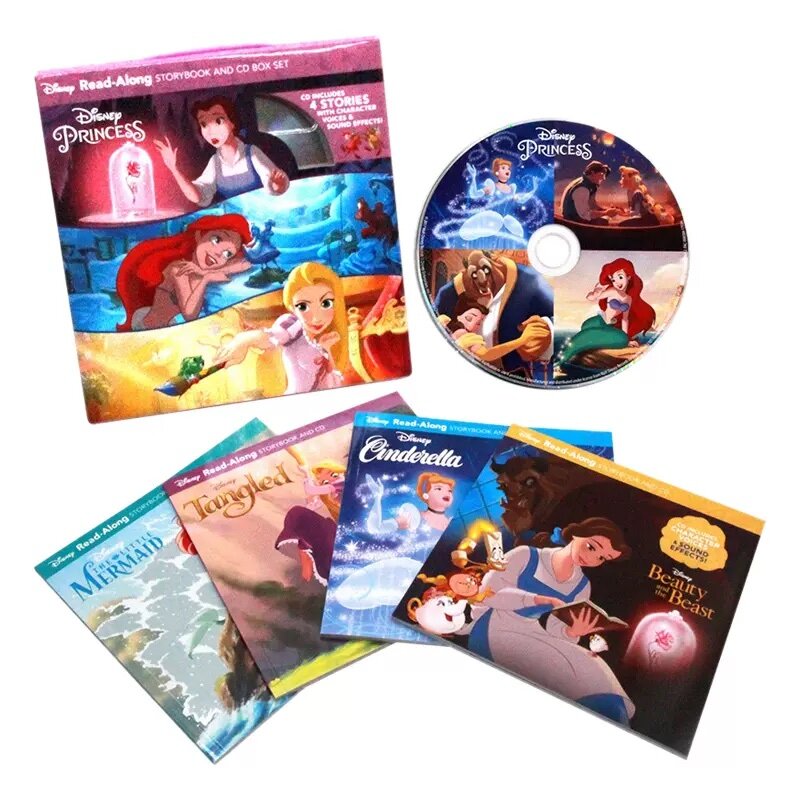 Disney Princess Read-Along Storybook and CD Boxed Set - 4 books + 1 CD