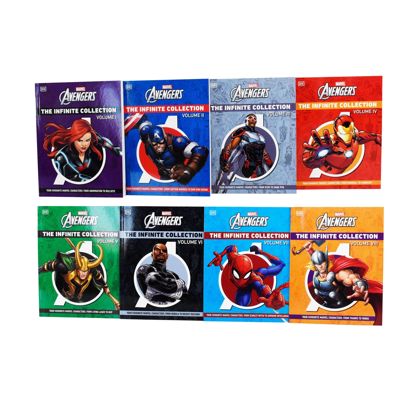 Marvel The Avengers The Infinite Collection Character Guides Volume 1 - 8 Books