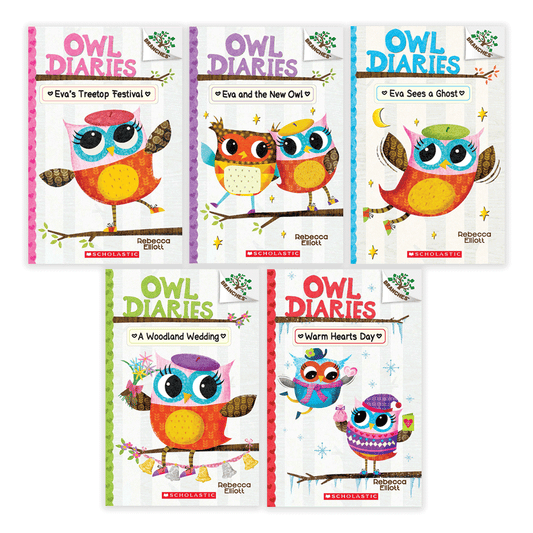 Owl Diaries Treetop Adventure Collection - 5 Books + 1 CD