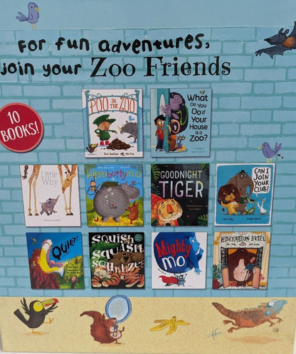 Zoo Friends Fun Adventure Animals Tales 10 Books Collection Box Set