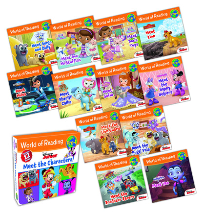 World of Reading: Disney Junior Meet the Characters collection (Pre-Level 1 Box Set)- 12 Books