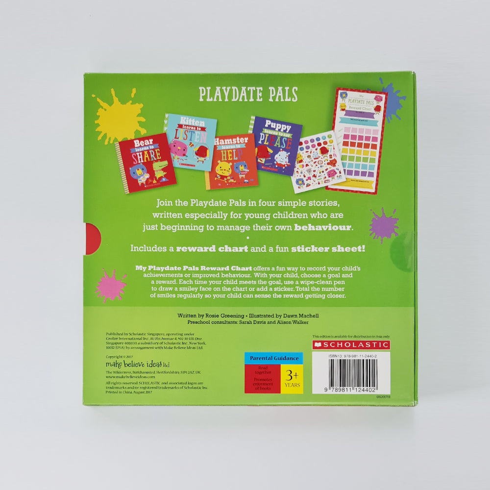 Playdate Pals Behaviours Collection - 4 Books ( includes a reward chart and a fun sticker sheet )