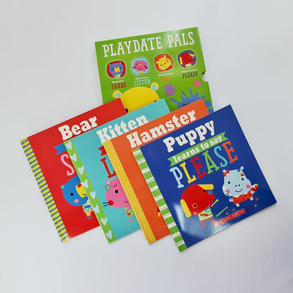 Playdate Pals Behaviours Collection - 4 Books ( includes a reward chart and a fun sticker sheet )